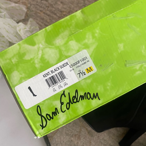 New Sam Edelman Women's Kent Black Suede Boot Size 7.5 - Picture 3 of 5